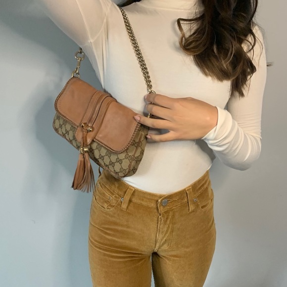 SOLD Gucci GG Monogram Chain Shoulder Bag - Picture 2 of 8